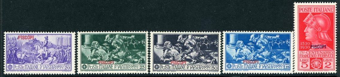 1930 Dodecanese Tilos Piscopi on Ferrucci Set *