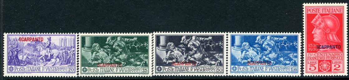 1930 Dodecanese Karpathos Scarpanto on Ferrucci Set *