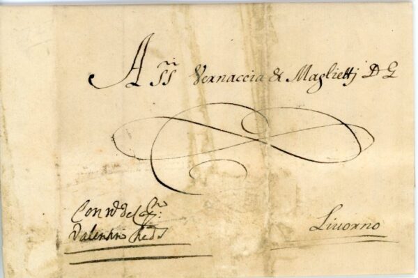 1696 Turkey Smyrna to Livorno Disinfected