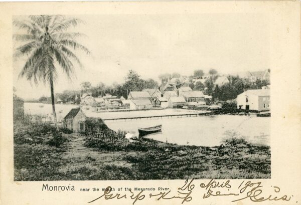Liberia Mesurado River 2c Hippopotamus 1902 to Offenbach Germany