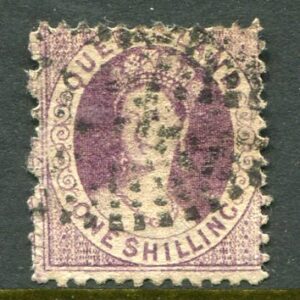 1874 Queensland Australia 1s Used Sg 79