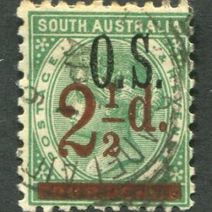 1894 South Australia Official 2 1/d on 4d Used Sg O71