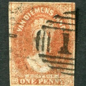 1863 Tasmania Australia 1d Used Sg 27