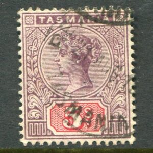 1897 Tasmania Australia 5s perf 14 Used Sg 223