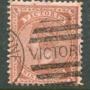 1874 Victoria Australia 9d red brown Used Sg 172a