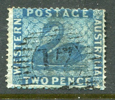 1861 Western Australia Swan 2d Used Sg 41