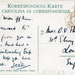 1913 Austria Lloyd Palace perfin LA Trieste Alexandria TPO to London