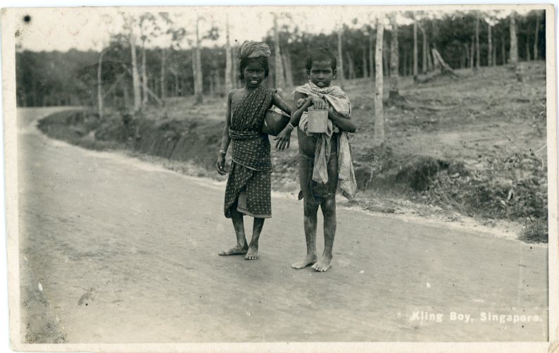 Singapore Kling Boy 1922 photocard to Burnham