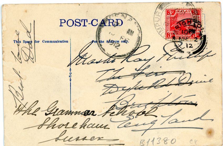 Malaysia Kuala Lumpur Taping Rubber 1912 to Brighton ed Nakajima - Image 2