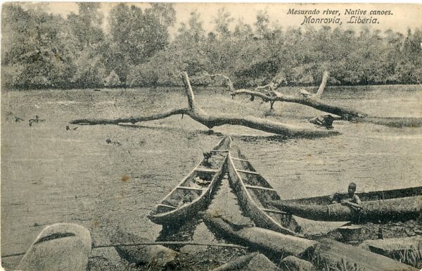 Liberia Mesurado River Native Canoe