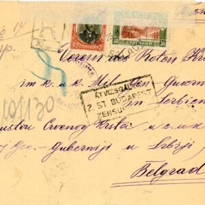 1918 Bulgaria Salash Registered Censored to Belgrade