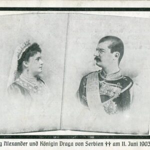 Serbia King Alexander and Queen 1903