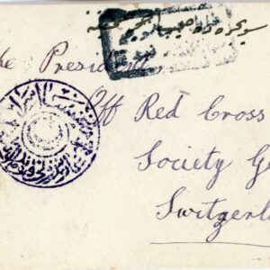 1918 British Civilian PoW Manisa Turkey to Red Cross