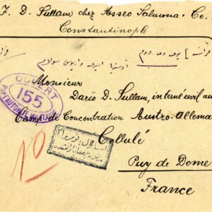 1917 Austrian Civilian Internee from Istanbul to Cellule Puy-de-Dome