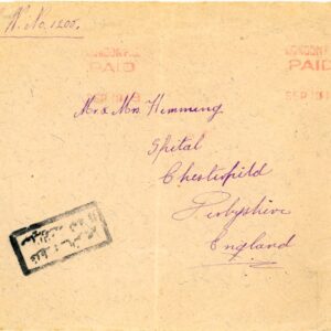 1918 British Gallipoli PoW from Ankara to Chesterfield