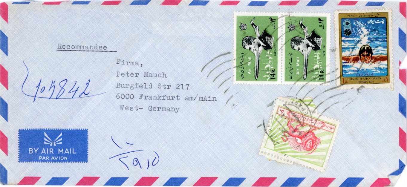 1974 Persia Asian Games Swimming and Boeing 727 to Germany