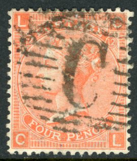 1865-73 British Levant Istanbul 4d plate 12 Sg Z92