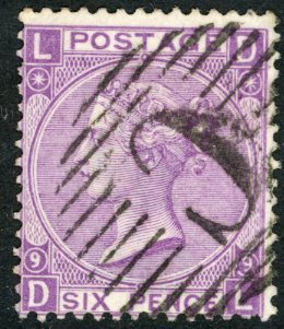 1867-70 British Levant Istanbul 6d plate 9 Sg Z101