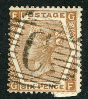 1872 British Levant Istanbul 6d plate 11 Sg Z103