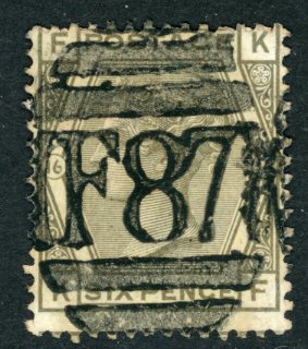 1874-80 British Levant Izmir 6d plate 16 Sg Z231