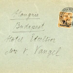 1922 British Levant Istanbul to Hotel in Budapest