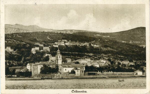 Croatia Crikvenica photocard 1924 to Czechoslovakia
