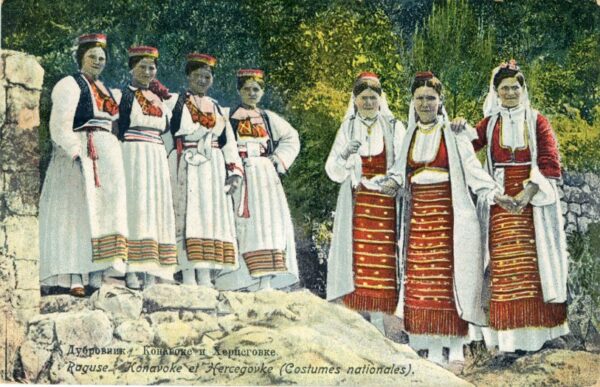 Croatia Dubrovnik National Costumes 1924 to England