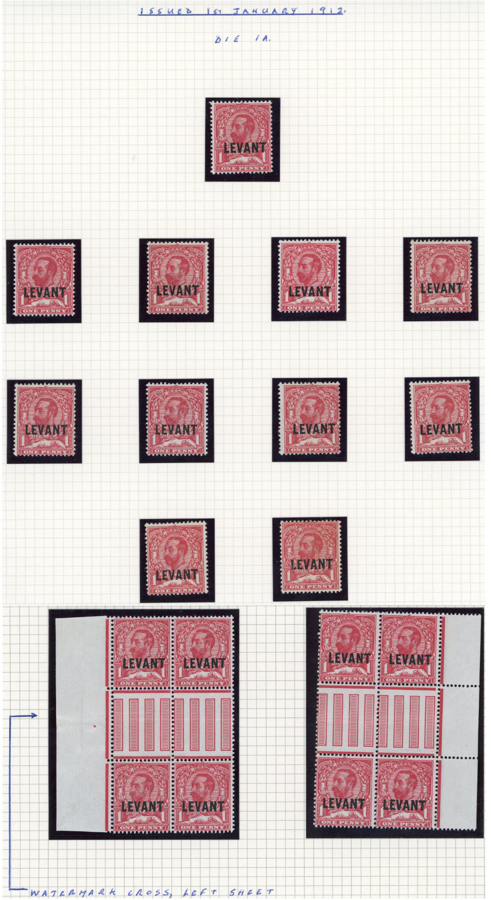 1912 British Levant 1d Collection Sg L13 ** / *