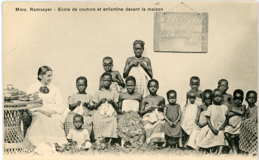 Belgium Congo Ramseyer Sewing School Children