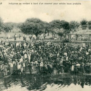 Belgium Congo Natives with Products to Steamer