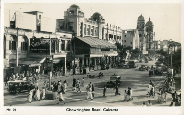 India Calcutta Chowringhee Road photocard