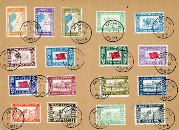 1939 Hatay Antakya Complete Sets on Cover