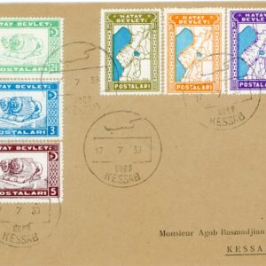 1939 Hatay State Kessab Cover to 5k