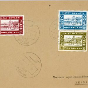 1939 Hatay State Kessab Cover to 25k
