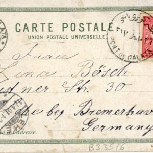 1901 Turkey Galata Bridge to Lehe Germany
