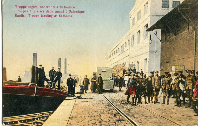 Greece English Troops Landing Salonica ed B.R.D.