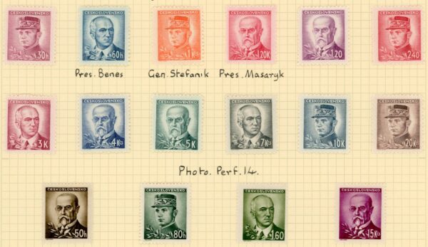 1945-47 Czechoslovakia Portraits Set *