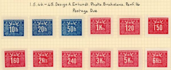 1946-48 Czechoslovakia Postage Due Set *