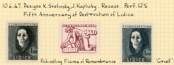 1947 Czechoslovakia Destruction of Lidice Set *