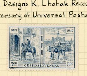 1949 Czechoslovakia UPU Anniversary Set *
