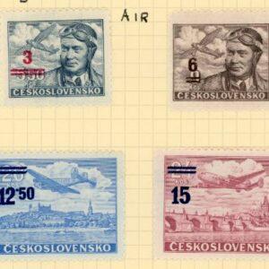 1949 Czechoslovakia Surcharged Airmail set *