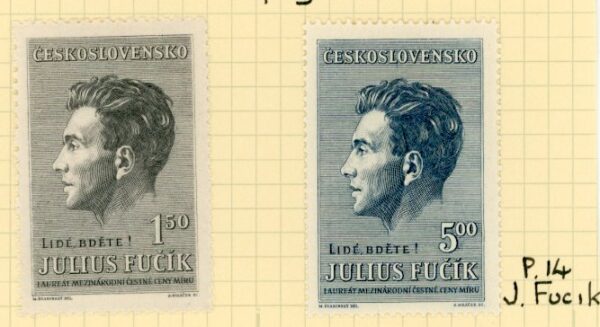 1951 Czechoslovakia Peace Julius Fucik *