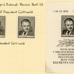 1953 Czechoslovakia President Gottwald set and block * / **
