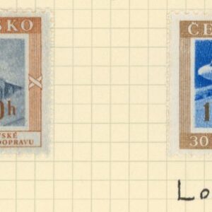1953 Czechoslovakia Airmail Locomotive and Aeroplane *