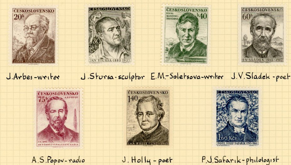 1955 Czechoslovakia Cultural Anniversaries *