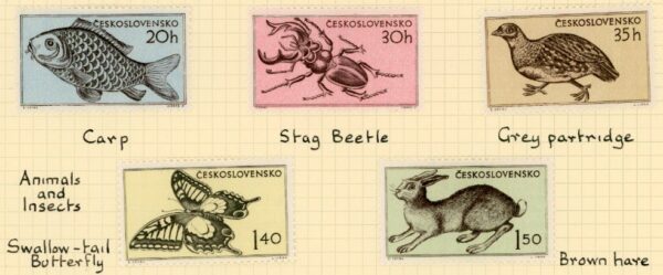 1955 Czechoslovakia Animals and Insects *