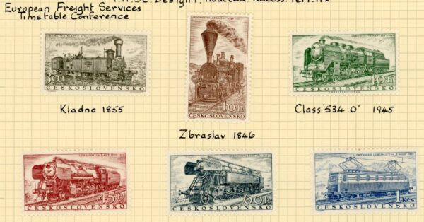 1956 Czechoslovakia Freight Services Timetable *
