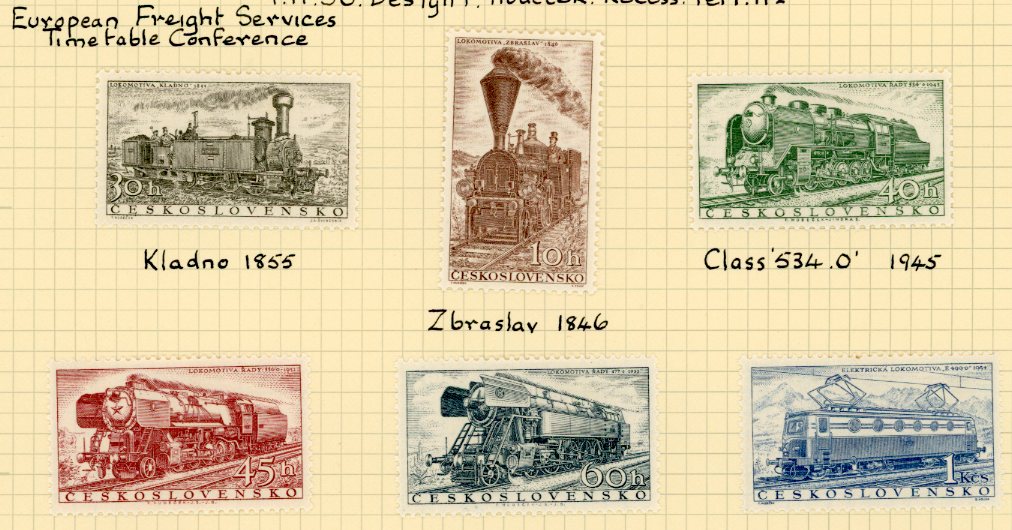 1956 Czechoslovakia Freight Services Timetable *