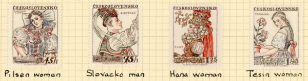 1957 Czechoslovakia National Costumes 3 *