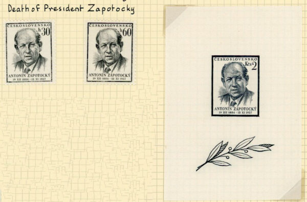 1957 Czechoslovakia President Zapotocky set and Block * / **